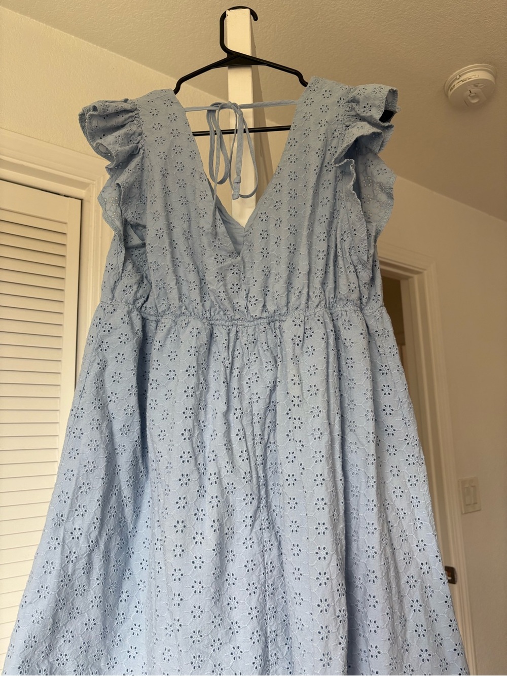 Jessica Simpson Light Blue Eyelet Mini Dress